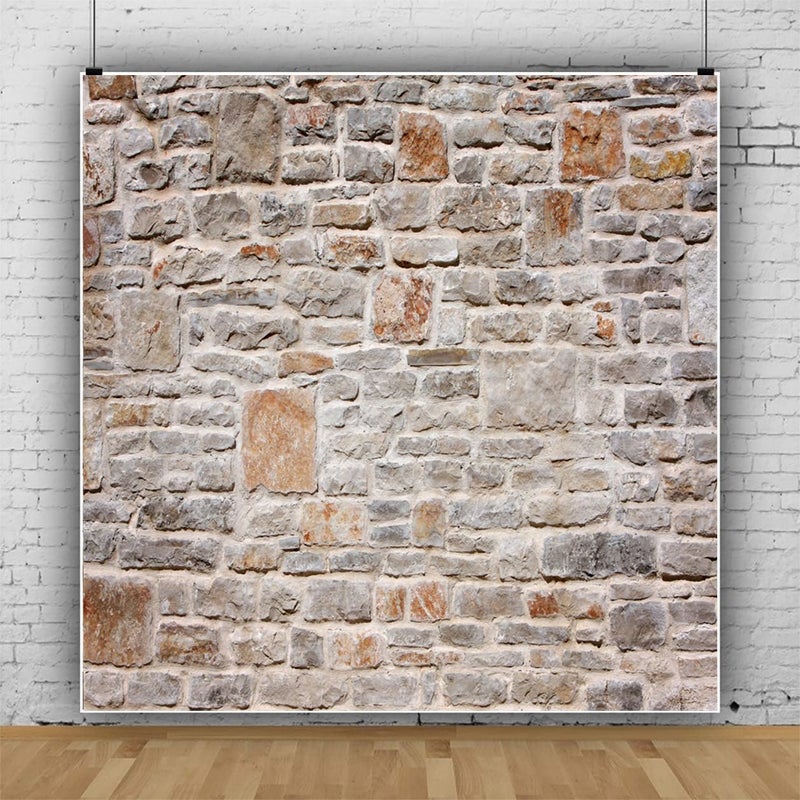 AOFOTO 10x10ft Artistic Backdrops Photography Background Old Stone Wall Hardwood Floors Toddler Newborn Boy Lovers Kid Adult Girl Portrait Scene Photo Shoot Studio Props Video - Image 4